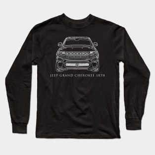 Jeep Grand Cherokee Trackhawk 1 White Design Car form Long Sleeve T-Shirt